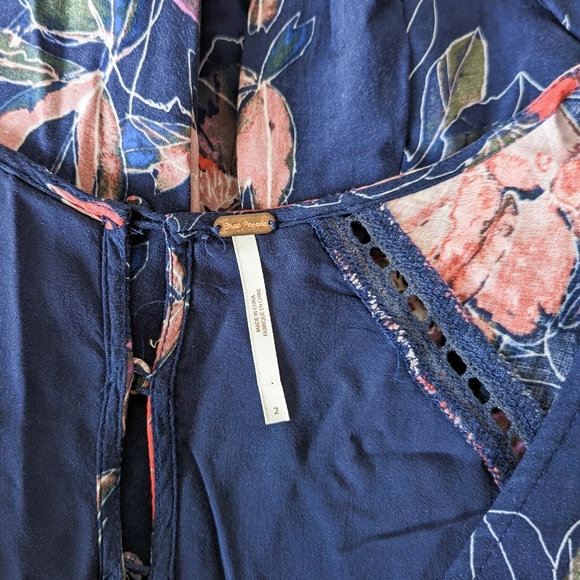 Free People Flutter Sleeve Floral Mini Dress - Picture 7 of 7